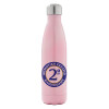 Μεταλλικό παγούρι θερμός Ροζ Ιριδίζον (Stainless steel), διπλού τοιχώματος, 500ml