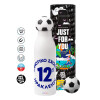 Soccer Metal mug thermos, double wall, 550ml