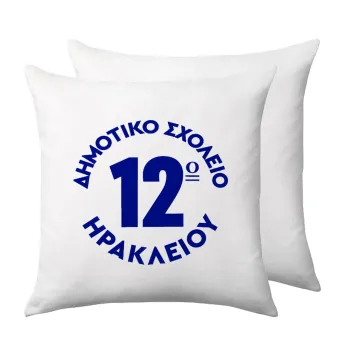 Έμβλημα Σχολικό λευκή, Sofa cushion 40x40cm includes filling