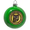 Στολίδι Χριστουγεννιάτικη μπάλα δένδρου Πράσινο 8cm