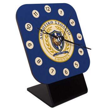 Σχολικό σήμα, Επιτραπέζιο ρολόι σε φυσικό ξύλο (10cm)