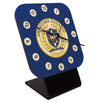 Σχολικό σήμα, Quartz Table clock in natural wood (10cm)