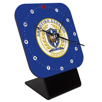 Σχολικό σήμα, Quartz Wooden table clock with hands (10cm)