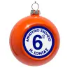 Orange Christmas tree ornament bauble 8cm