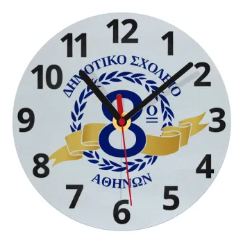 Σχολικό σήμα κορδέλα, Ρολόι τοίχου γυάλινο (20cm)