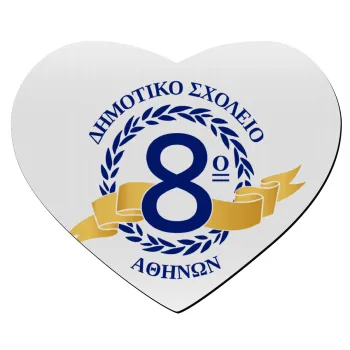 Σχολικό σήμα κορδέλα, Mousepad καρδιά 23x20cm