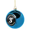 Blue Christmas tree ball ornament 8cm