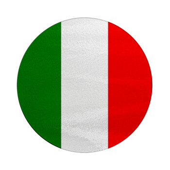 Italy flag, Επιφάνεια κοπής γυάλινη στρογγυλή (30cm)