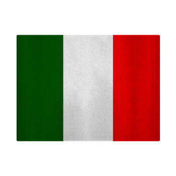 Italy flag, Επιφάνεια κοπής γυάλινη (38x28cm)