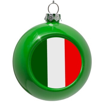 Italy flag, Green Christmas tree ornament bauble 8cm