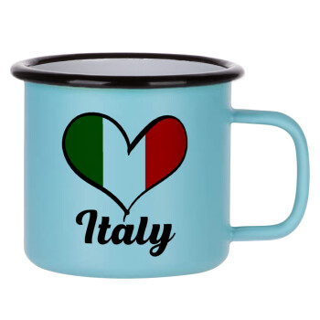 Italy flag, Κούπα Μεταλλική εμαγιέ ΜΑΤ σιέλ 360ml