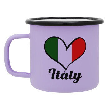 Italy flag, Κούπα Μεταλλική εμαγιέ ΜΑΤ Light Pastel Purple 360ml
