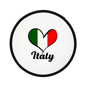Italy flag, Βεντάλια υφασμάτινη αναδιπλούμενη με θήκη (20cm)