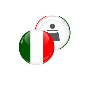 Italy flag, Μαγνητάκι και ανοιχτήρι μπύρας στρογγυλό διάστασης 5,9cm