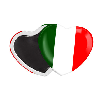 Italy flag, Μαγνητάκι καρδιά (57x52mm)