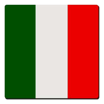 Italy flag, Τετράγωνο μαγνητάκι ξύλινο 6x6cm