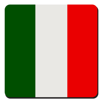 Italy flag, Τετράγωνο μαγνητάκι ξύλινο 9x9cm