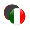 Italy flag, Μαγνητάκι ψυγείου στρογγυλό διάστασης 5cm