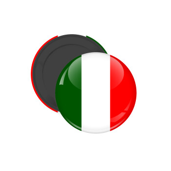 Italy flag, Μαγνητάκι ψυγείου στρογγυλό διάστασης 5cm
