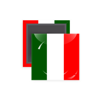 Italy flag, Μαγνητάκι ψυγείου τετράγωνο διάστασης 5x5cm