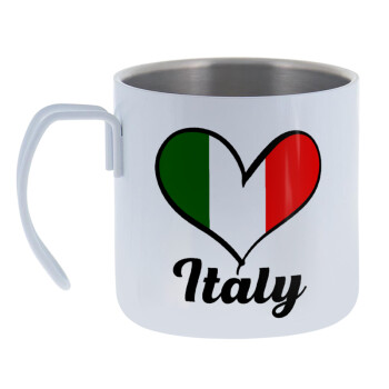 Italy flag, Mug Stainless steel double wall 400ml