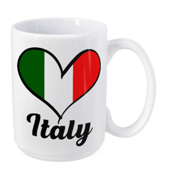 Italy flag, Κούπα Mega, κεραμική, 450ml