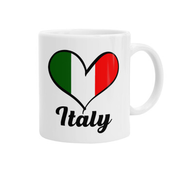Italy flag, Ceramic coffee mug, 330ml (1pcs)