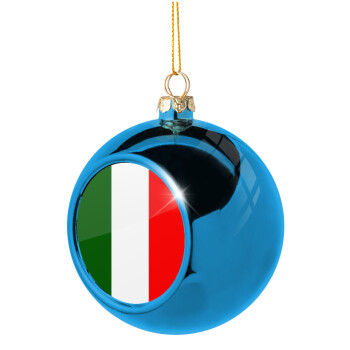 Italy flag, Χριστουγεννιάτικη μπάλα δένδρου Μπλε 8cm