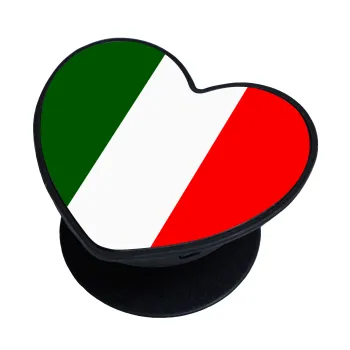 Italy flag, Phone Holders Stand  καρδιά Μαύρο Βάση Στήριξης Κινητού στο Χέρι