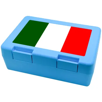 Italy flag, Παιδικό δοχείο κολατσιού ΓΑΛΑΖΙΟ 185x128x65mm (BPA free πλαστικό)
