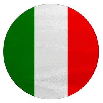 Italy flag, Επιφάνεια κοπής γυάλινη στρογγυλή (30cm)