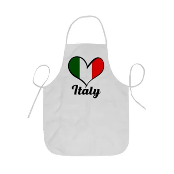 Italy flag, Ποδιά Σεφ ολόσωμη κοντή  Παιδική (44x62cm)