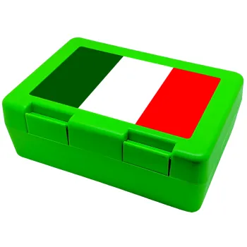 Italy flag, Children's cookie container GREEN 185x128x65mm (BPA free plastic)