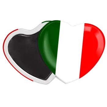 Italy flag, Μαγνητάκι καρδιά (57x52mm)