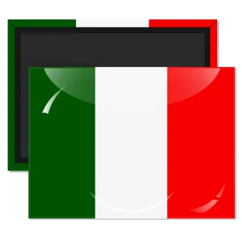 Italy flag, Ορθογώνιο μαγνητάκι ψυγείου διάστασης 9x6cm
