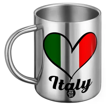 Italy flag, Ανοξείδωτη Μεταλλική Κούπα 450ml - Διπλού Τοιχώματος
