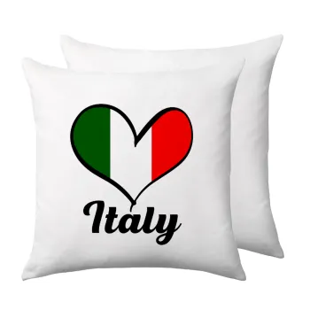Italy flag, Μαξιλάρι καναπέ 40x40cm περιέχεται το  γέμισμα