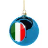 Blue Christmas tree ball ornament 8cm