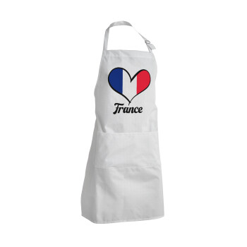 France flag, Adult Chef Apron (with sliders and 2 pockets)