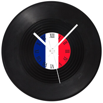 France flag, Ρολόι τοίχου Βινύλιο (30cm)