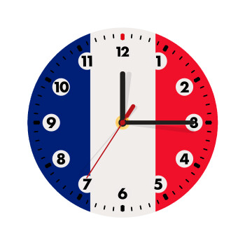 France flag, Wooden wall clock (20cm)