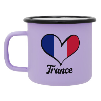 France flag, Κούπα Μεταλλική εμαγιέ ΜΑΤ Light Pastel Purple 360ml