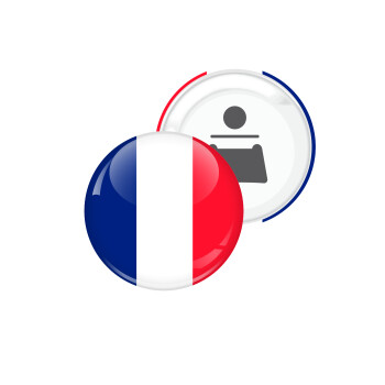 France flag, Μαγνητάκι και ανοιχτήρι μπύρας στρογγυλό διάστασης 5,9cm