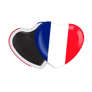 France flag, Μαγνητάκι καρδιά (57x52mm)