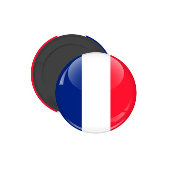 France flag, Μαγνητάκι ψυγείου στρογγυλό διάστασης 5cm