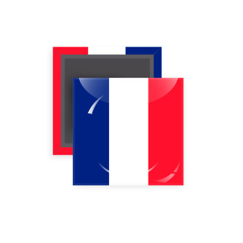 France flag, Μαγνητάκι ψυγείου τετράγωνο διάστασης 5x5cm