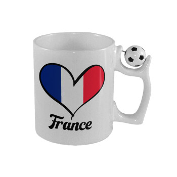France flag, Κούπα με μπάλα ποδασφαίρου , 330ml