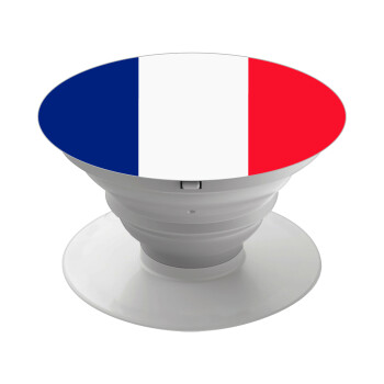France flag, Phone Holders Stand  White Hand-held Mobile Phone Holder