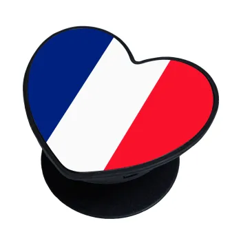 France flag, Phone Holders Stand  καρδιά Μαύρο Βάση Στήριξης Κινητού στο Χέρι