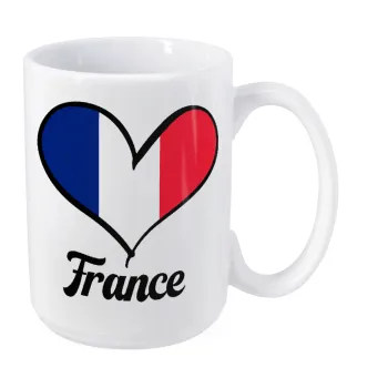France flag, Κούπα Mega, κεραμική, 450ml